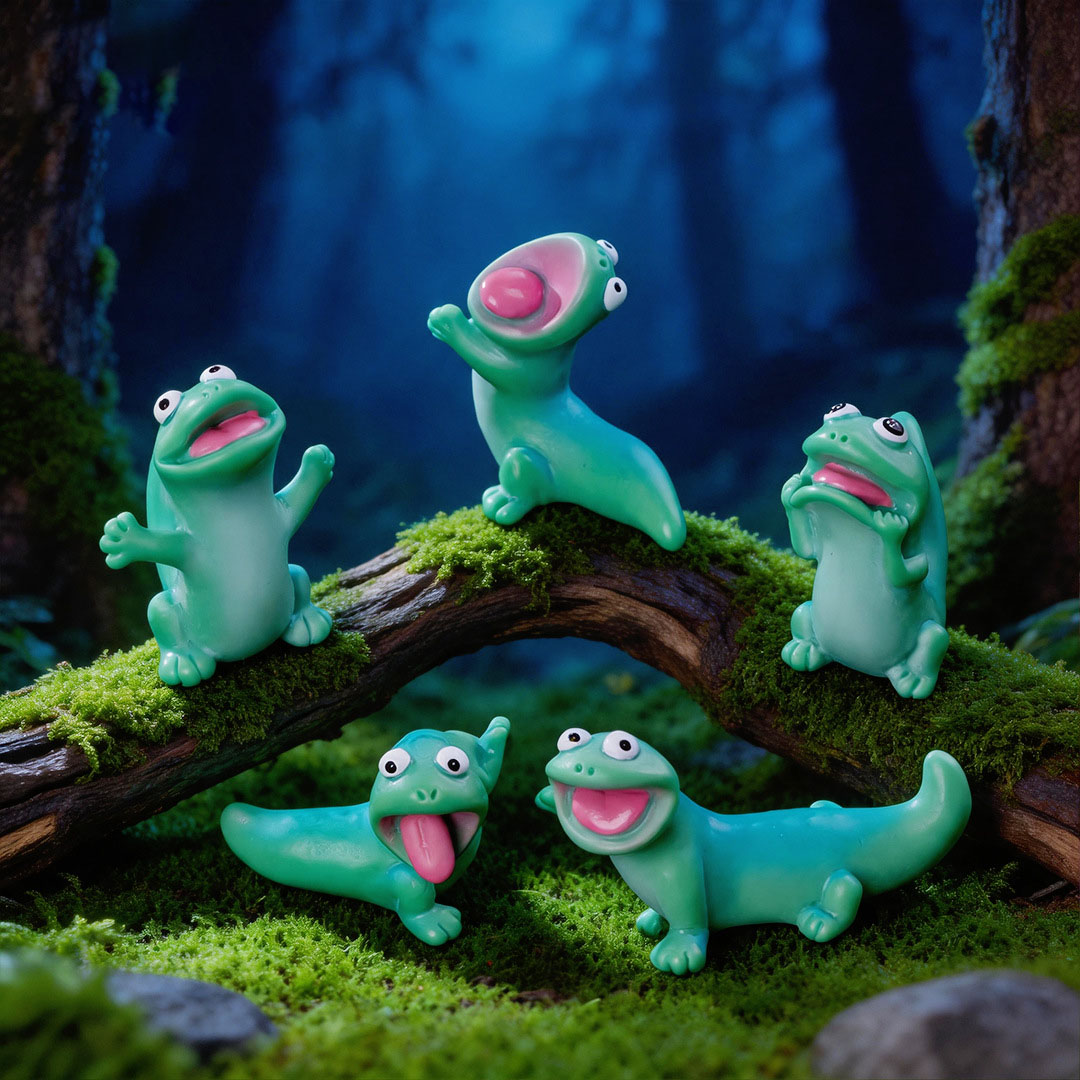 Bonsai Gardenia - Set di 5 Piccole Figure in