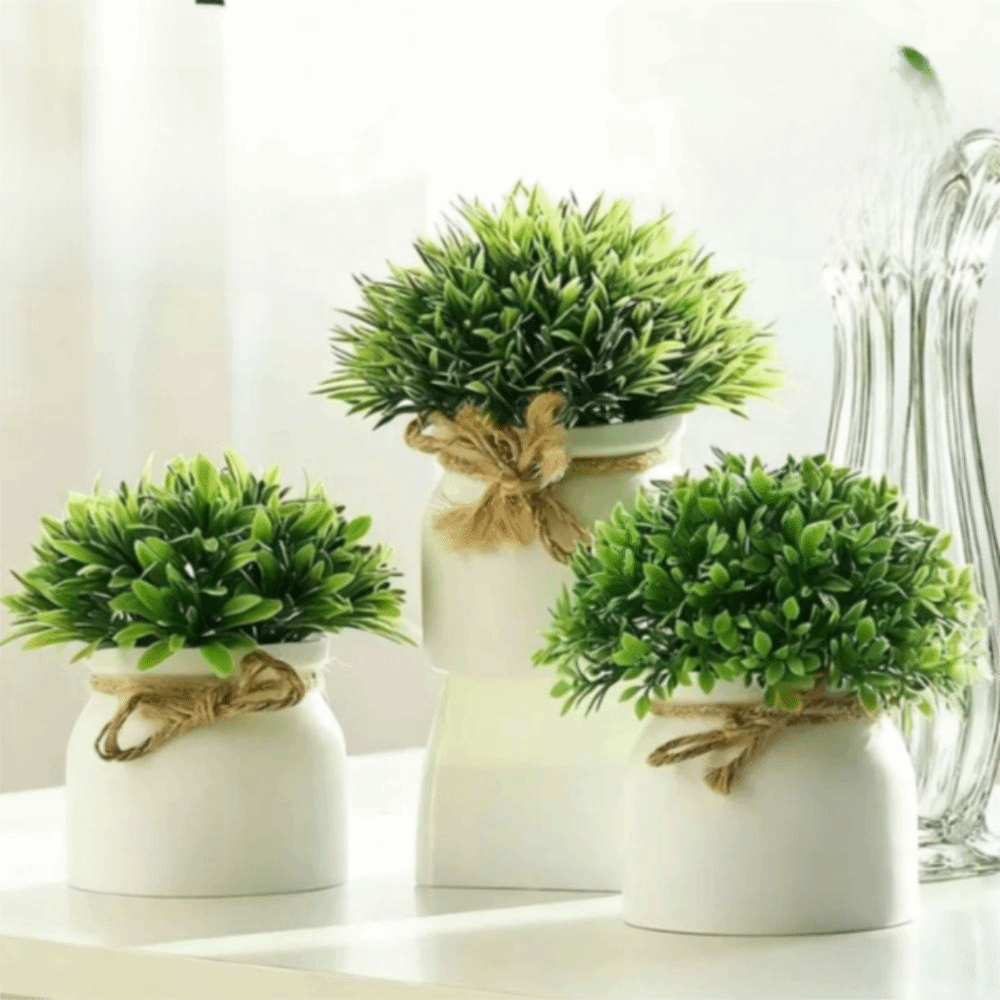 con piante artificiali in vaso - Bonsai Garden Accessories recensione e prezzo