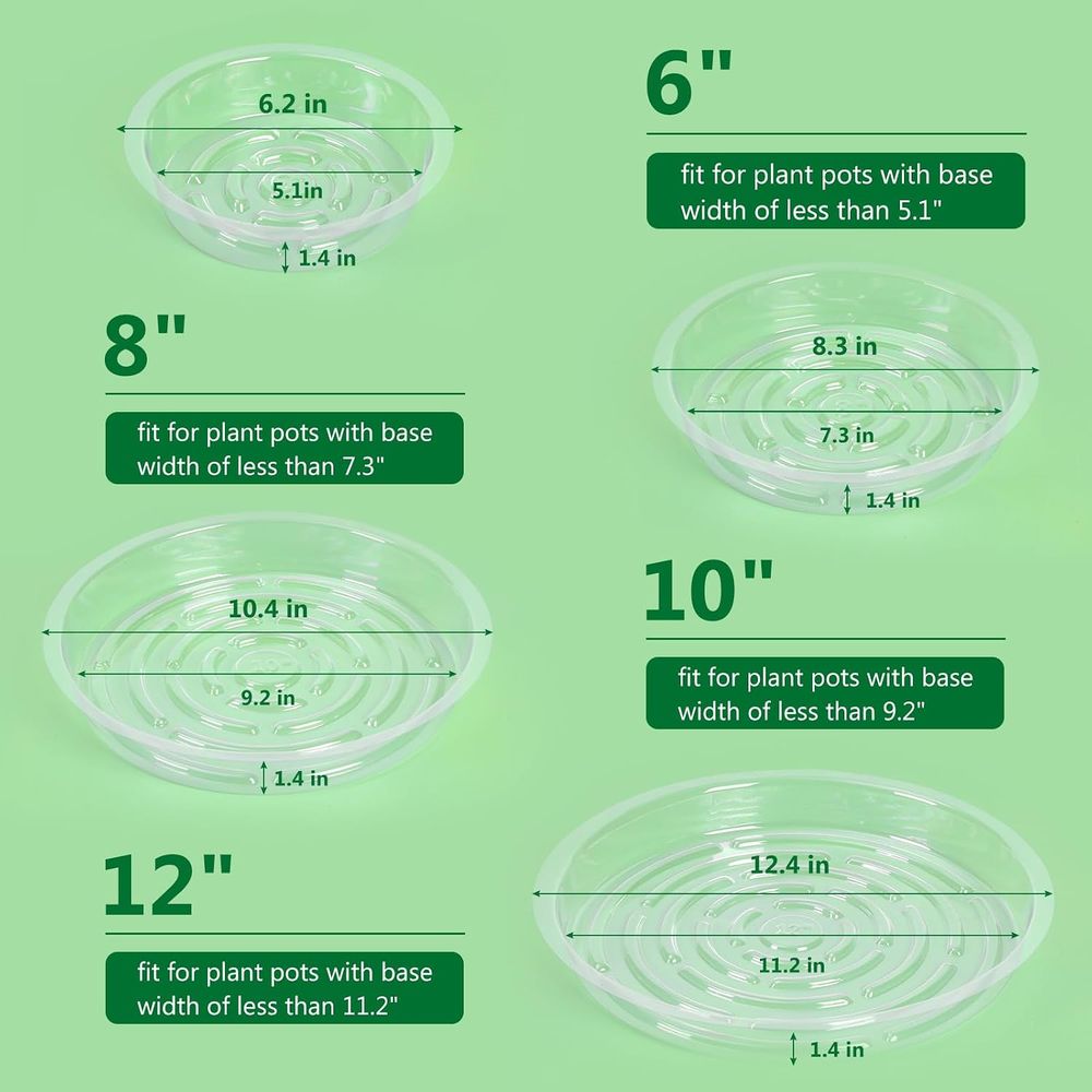 Set di 40 Sottovasi Trasparent - Drip Tray Saucer recensione e prezzo