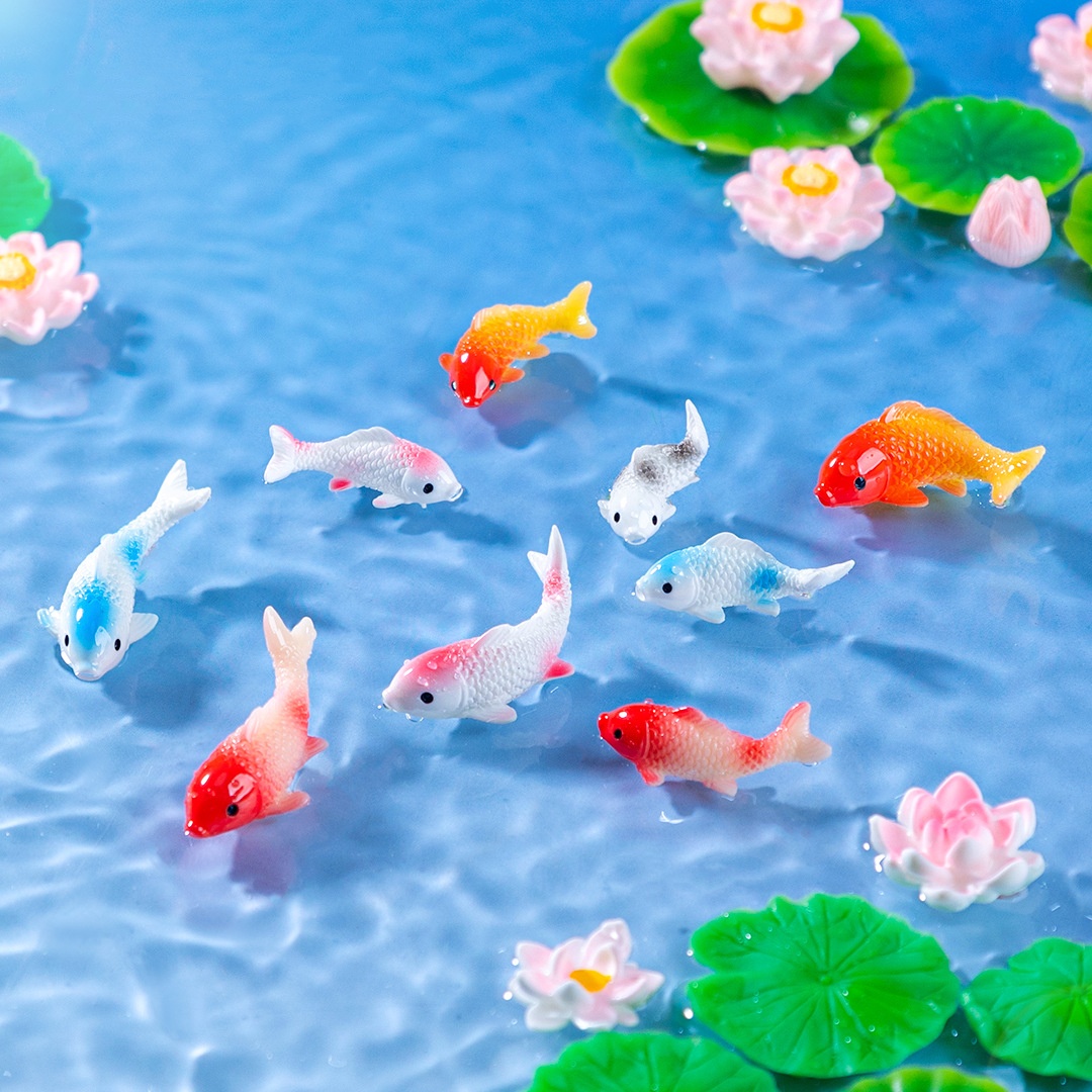 10 pezzi mini koi pesci figuri - Bonsai Gardenia recensione e prezzo