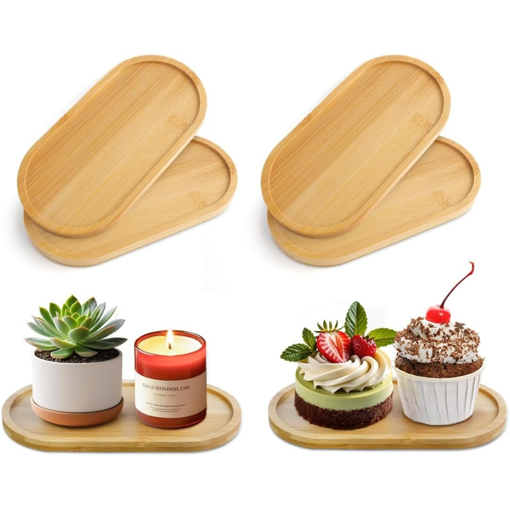 Set di 4 Sottovasi Ovali in Ba - Drip Tray Saucer recensione e prezzo
